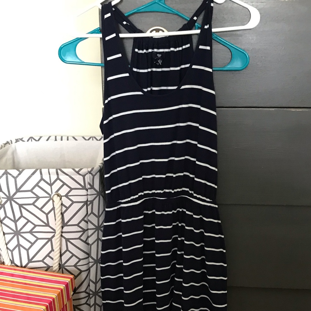 Gap navy and white striped dress